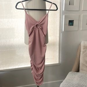 Nevena Rae NWOT Pink Sexy Ruched Bodycon Dress